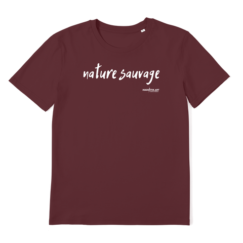 T-shirt bio unisex "NATURE SAUVAGE" blanc