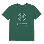 T-shirt bio unisex "JE SUIS LE CLIMAT" soleil blanc