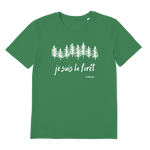 T-shirt bio unisex "JE SUIS LA FORET" sapin blanc