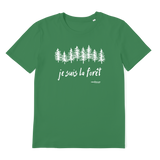 T-shirt bio unisex "JE SUIS LA FORET" sapin blanc