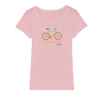 T-shirt bio femme "ENERGIE RENOUVELABLE" vélo vert