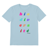 T-shirt bio unisex "BIODIVERSITE" pop multicolor