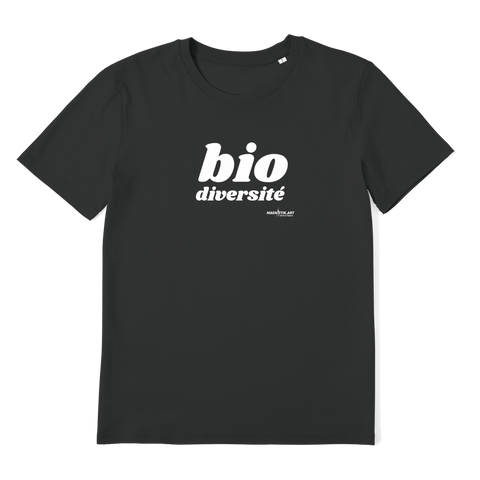 T-shirt bio unisex "BIO DIVERSITE" blanc