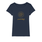 T-shirt bio femme "JE SUIS LE CLIMAT" soleil caramel