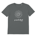 T-shirt bio unisex "JE SUIS LE CLIMAT" soleil blanc