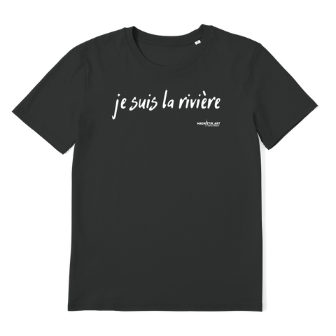 T-shirt bio unisex "JE SUIS LA RIVIERE" blanc