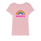 T-shirt bio femme "NATURE & ARC-EN-CIEL" pop grand