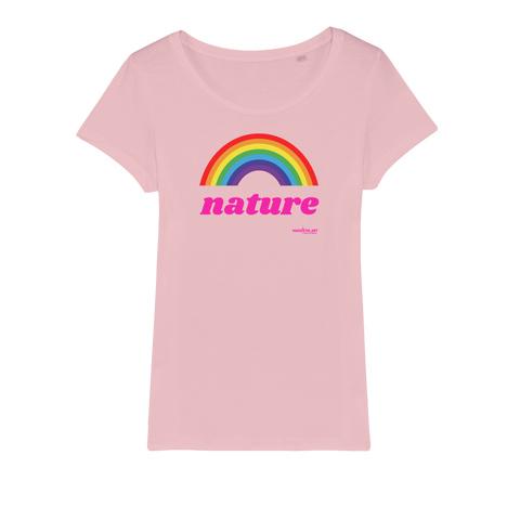 T-shirt bio femme "NATURE & ARC-EN-CIEL" pop grand