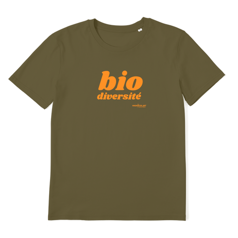 T-shirt bio unisex "BIO DIVERSITE" orange