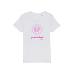 T-shirt bio enfant "JE SUIS LE CLIMAT" soleil rose