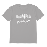 T-shirt bio unisex "JE SUIS LA FORET" sapin blanc