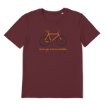 T-shirt bio unisex "ENERGIE RENOUVELABLE" vélo orange