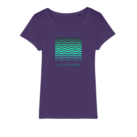 T-shirt bio femme "JE SUIS LA RIVIERE" vagues