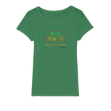 T-shirt bio femme "ENERGIE RENOUVELABLE" vélo vert
