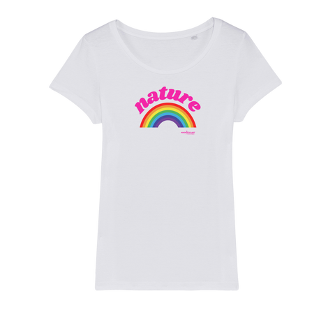 T-shirt bio femme "NATURE & ARC-EN-CIEL"