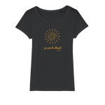 T-shirt bio femme "JE SUIS LE CLIMAT" soleil caramel