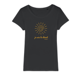 T-shirt bio femme "JE SUIS LE CLIMAT" soleil caramel