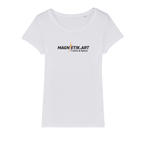 T-shirt bio femme "MAGNETIK.ART" éclair orange