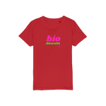 T-shirt bio enfant "BIO DIVERSITE" rose et vert