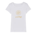 T-shirt bio femme "JE SUIS LE CLIMAT" soleil caramel