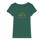 T-shirt bio femme "ENERGIE RENOUVELABLE" vélo vert