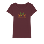 T-shirt bio femme "ENERGIE RENOUVELABLE" vélo vert