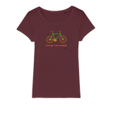 T-shirt bio femme "ENERGIE RENOUVELABLE" vélo vert