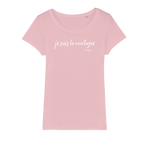 T-shirt bio femme "JE SUIS LA MONTAGNE" blanc