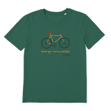 T-shirt bio unisex "ENERGIE RENOUVELABLE" vélo orange