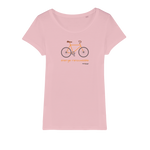 T-shirt bio femme "ENERGIE RENOUVELABLE" vélo orange