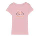 T-shirt bio femme "ENERGIE RENOUVELABLE" vélo orange