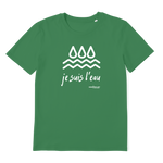 T-shirt bio unisex "JE SUIS L'EAU" goutte blanc