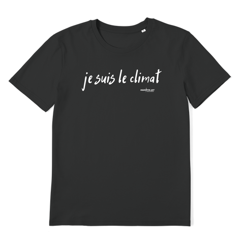 T-shirt bio unisex "JE SUIS LE CLIMAT" blanc