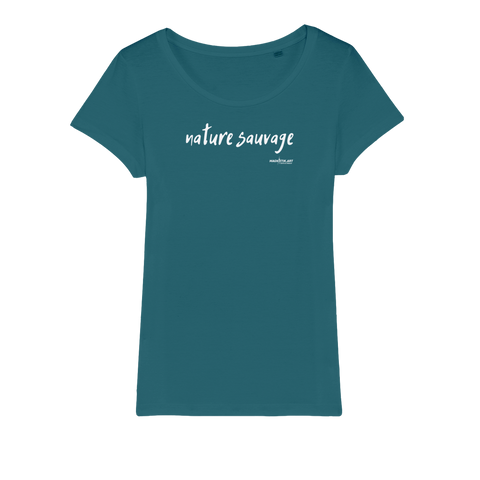 T-shirt bio femme "NATURE SAUVAGE" blanc