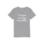 T-shirt bio enfant "C'EST QUOI UNE ENERGIE RENOUVELABLE"