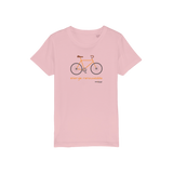 T-shirt bio enfant "ENERGIE RENOUVELABLE" vélo orange