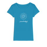 T-shirt bio femme "JE SUIS LE CLIMAT" soleil blanc