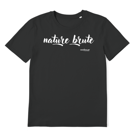 T-shirt bio unisex "NATURE BRUT" blanc