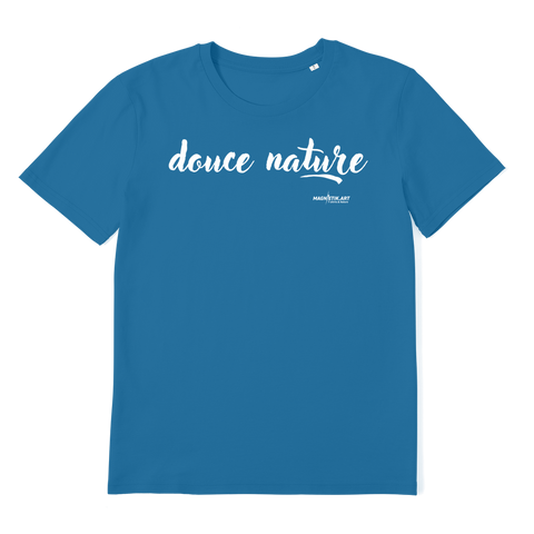 T-shirt bio unisex "DOUCE NATURE" blanc