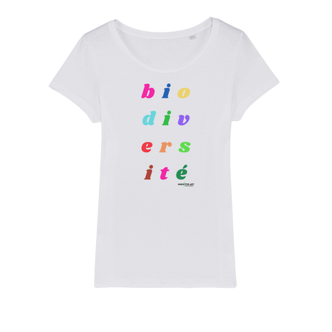 T-shirt bio femme "BIODIVERSITE" pop multicolor