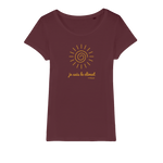 T-shirt bio femme "JE SUIS LE CLIMAT" soleil caramel