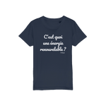 T-shirt bio enfant "C'EST QUOI UNE ENERGIE RENOUVELABLE"