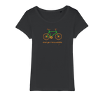T-shirt bio femme "ENERGIE RENOUVELABLE" vélo vert
