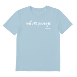 T-shirt bio unisex "NATURE SAUVAGE" blanc