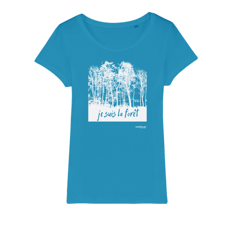 T-shirt bio femme "JE SUIS LA FORET" blanc