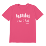 T-shirt bio unisex "JE SUIS LA FORET" sapin blanc