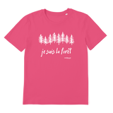 T-shirt bio unisex "JE SUIS LA FORET" sapin blanc