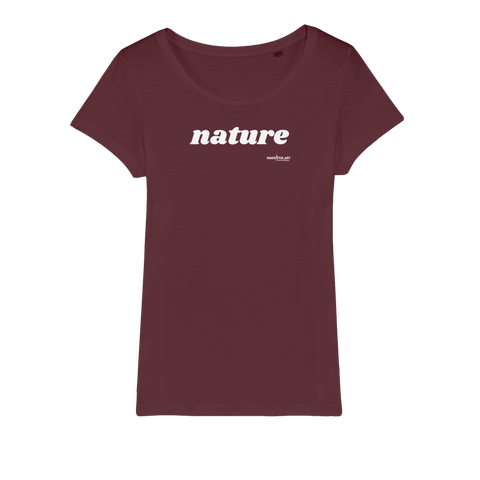 T-shirt bio femme "NATURE" pop blanc