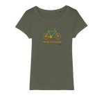 T-shirt bio femme "ENERGIE RENOUVELABLE" vélo vert