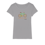 T-shirt bio femme "ENERGIE RENOUVELABLE" vélo vert